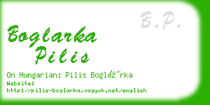 boglarka pilis business card